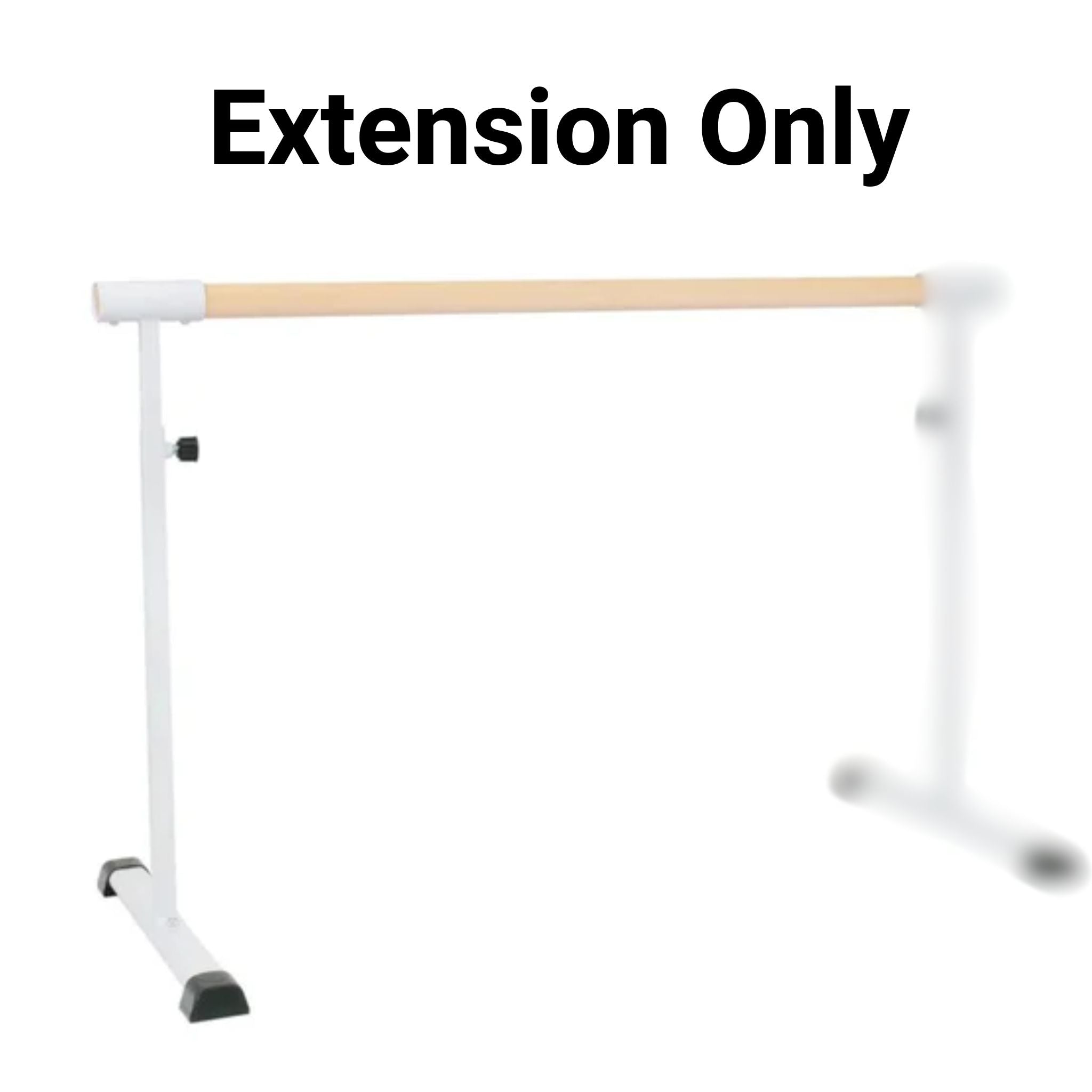 110 cm ballet barre extension shown connected between two freestanding barres