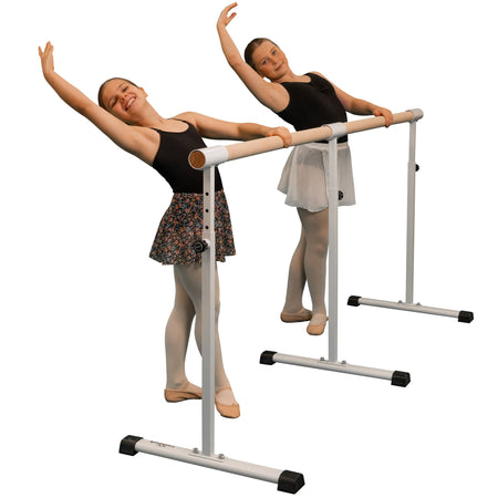 White 150 cm barre end-to-end full length shot