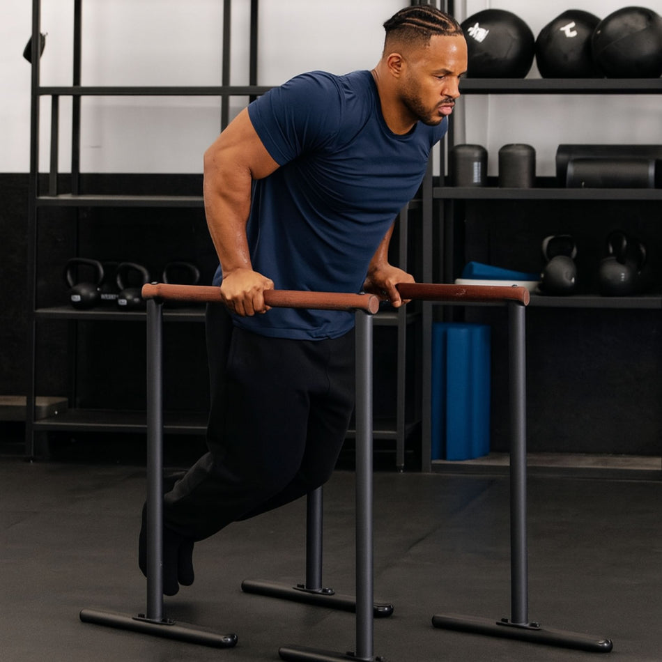 Dip bars with wooden handles for home gyms – Cannons UK
