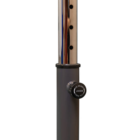 240° swivel view of commercial barre legs and base
