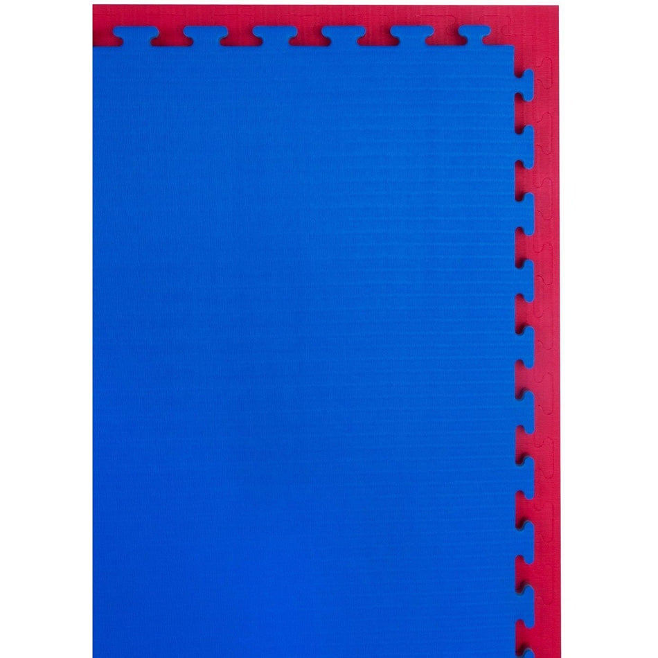 Reversible 20 mm tatami jigsaw mats – red and blue front view