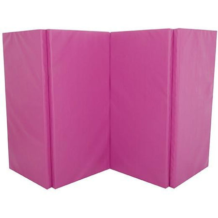 Foldable Gymnastics Mat with carry handles 8ft x 4ft x 50mm Pink or Blue - Cannons UK
