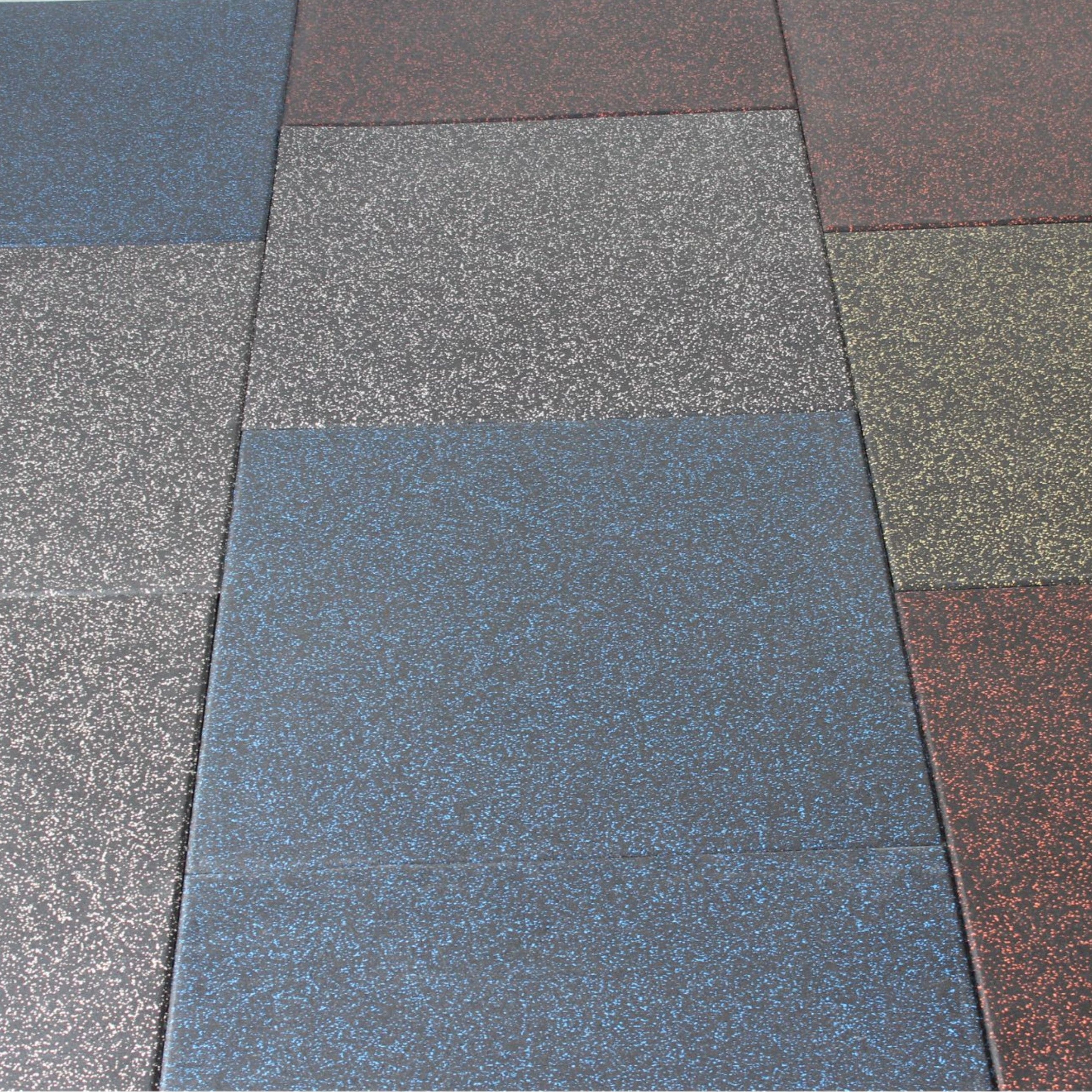 Full colour set of fleck gym flooring – laid out overhead