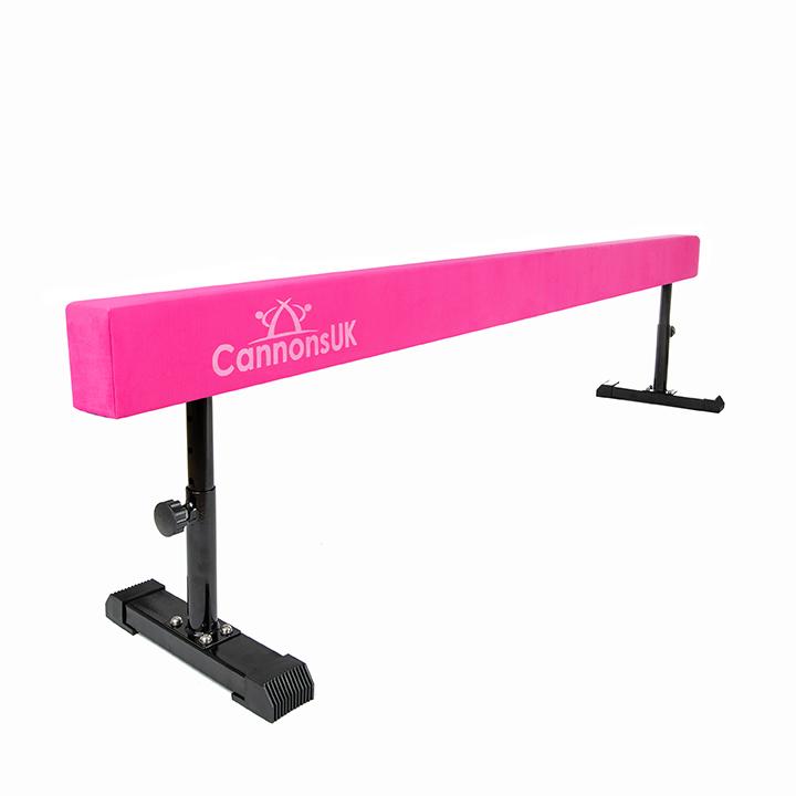 Cannons UK Pink 8ft Solid Gymnastics Beam with Adjusting Legs height between 26cm-44cm. A GRADE BARGAIN CORNER 2076 - Cannons UK
