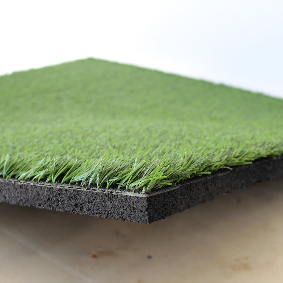 Artificial Grass topped rubber garden floor tiles 2nd edition (Active) 15mm sbr+ 25mm artificial turf