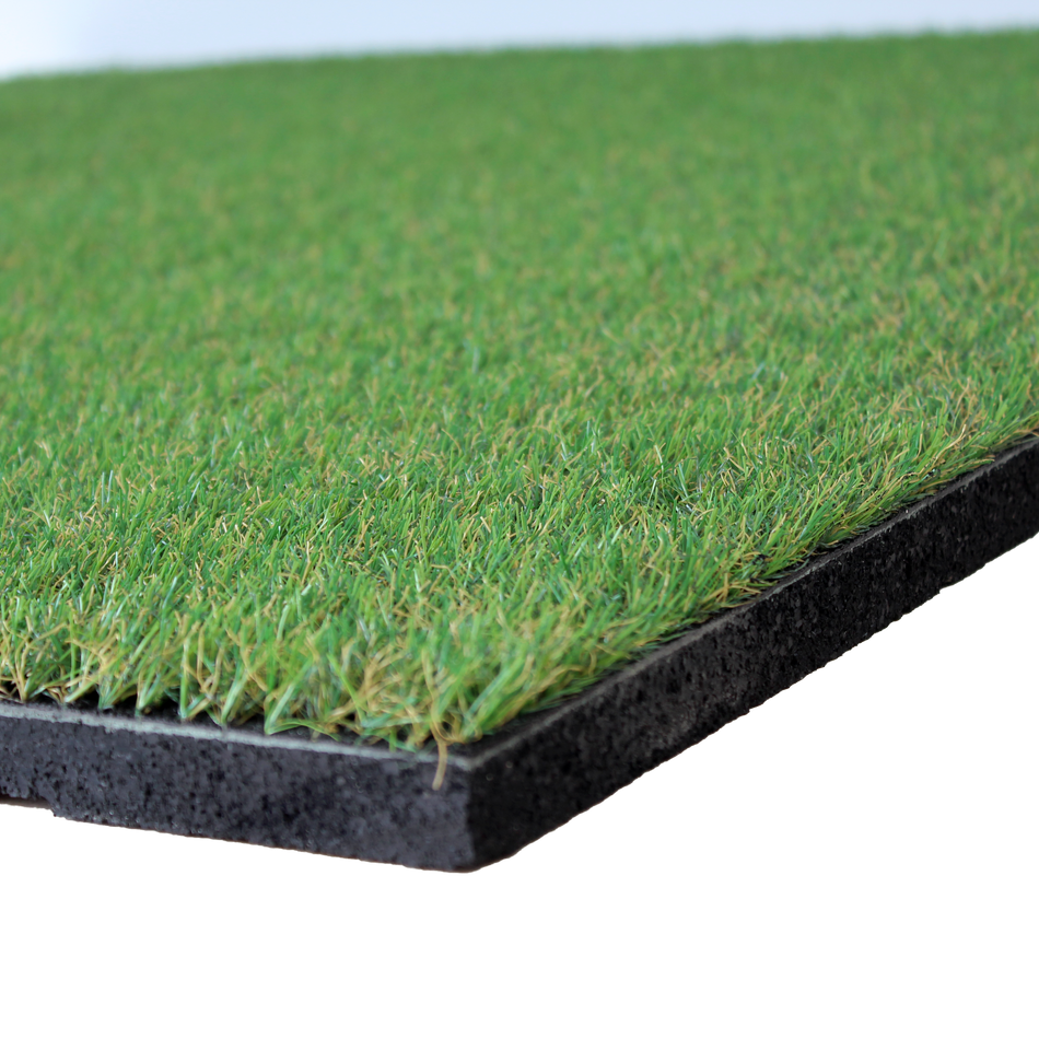 Artificial Grass topped rubber garden floor tiles 2nd edition (Deco) 15mm sbr+ 35mm artificial turf
