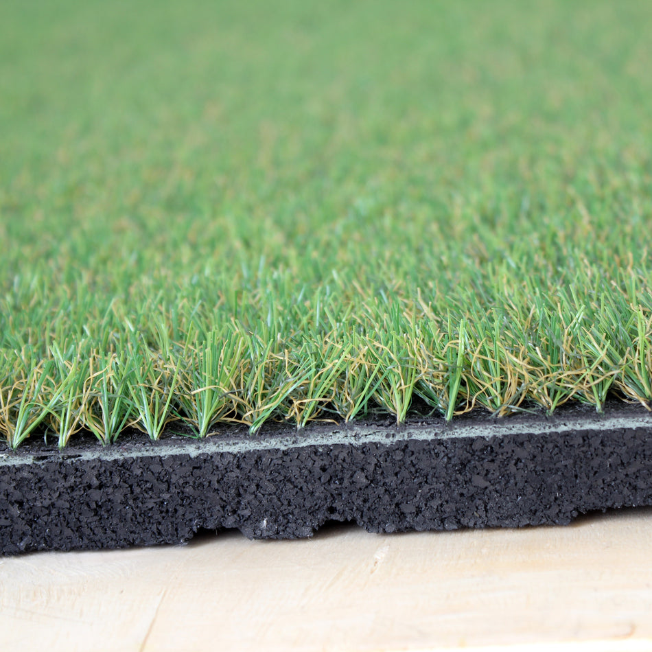 Artificial Grass topped rubber garden floor tiles 2nd edition (Deco) 15mm sbr+ 35mm artificial turf