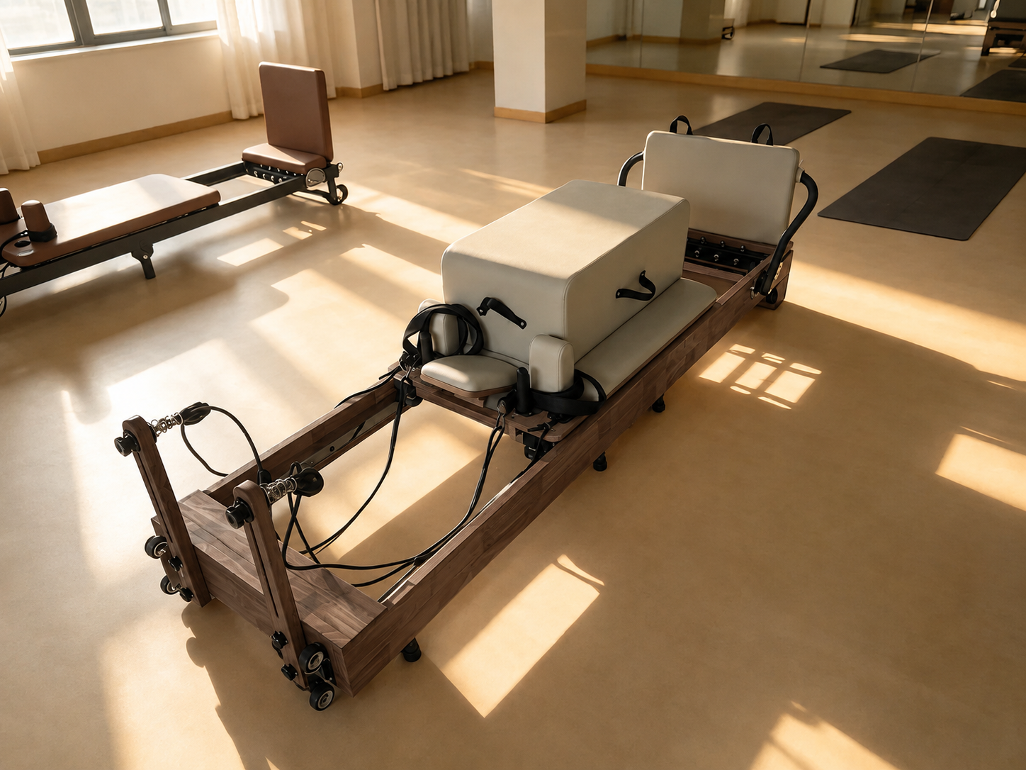 Cannons UK Luxury Wooden Pilates Reformer Machine – Foldable Home Studio Reformer