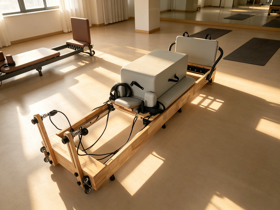 Cannons UK Luxury Wooden Pilates Reformer Machine – Foldable Home Studio Reformer