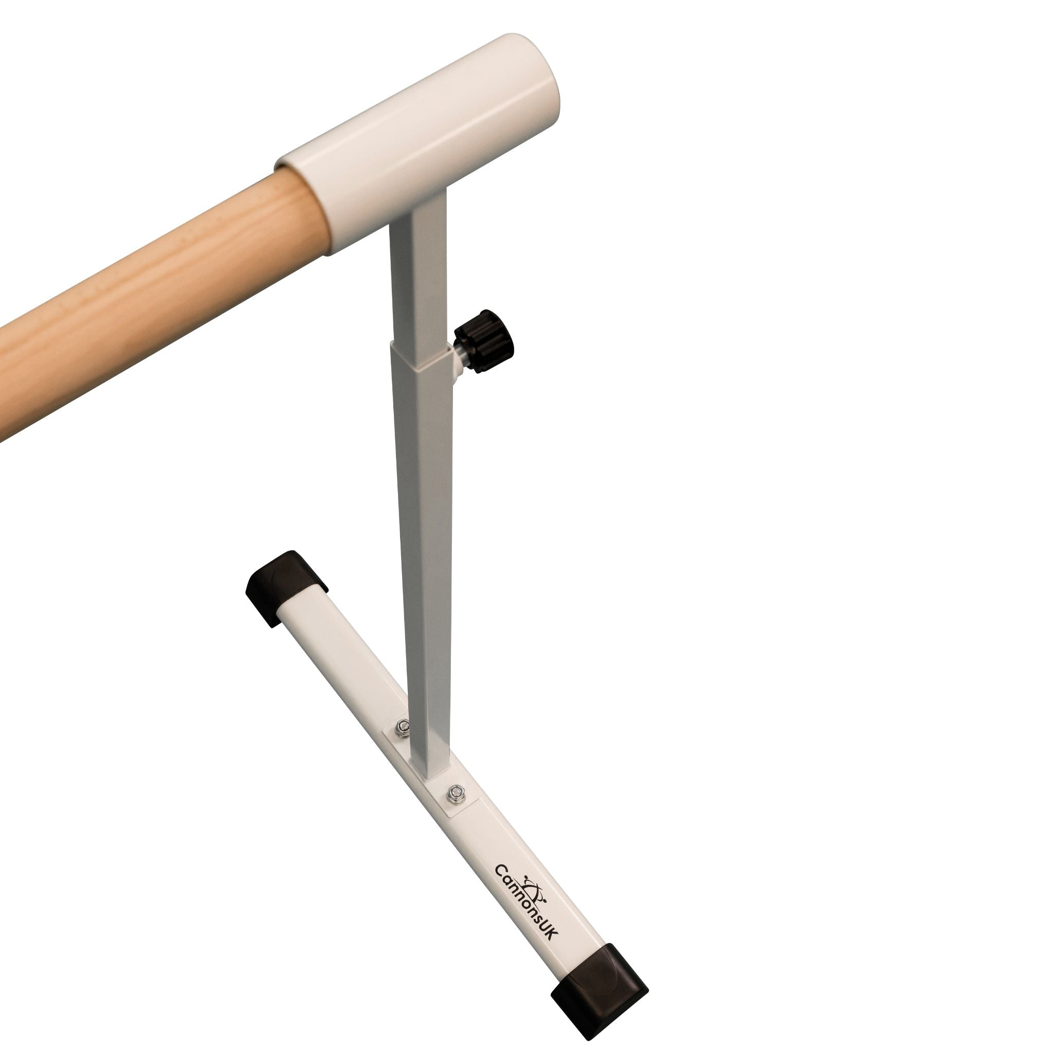 Full-length shot of white 110 cm barre  
