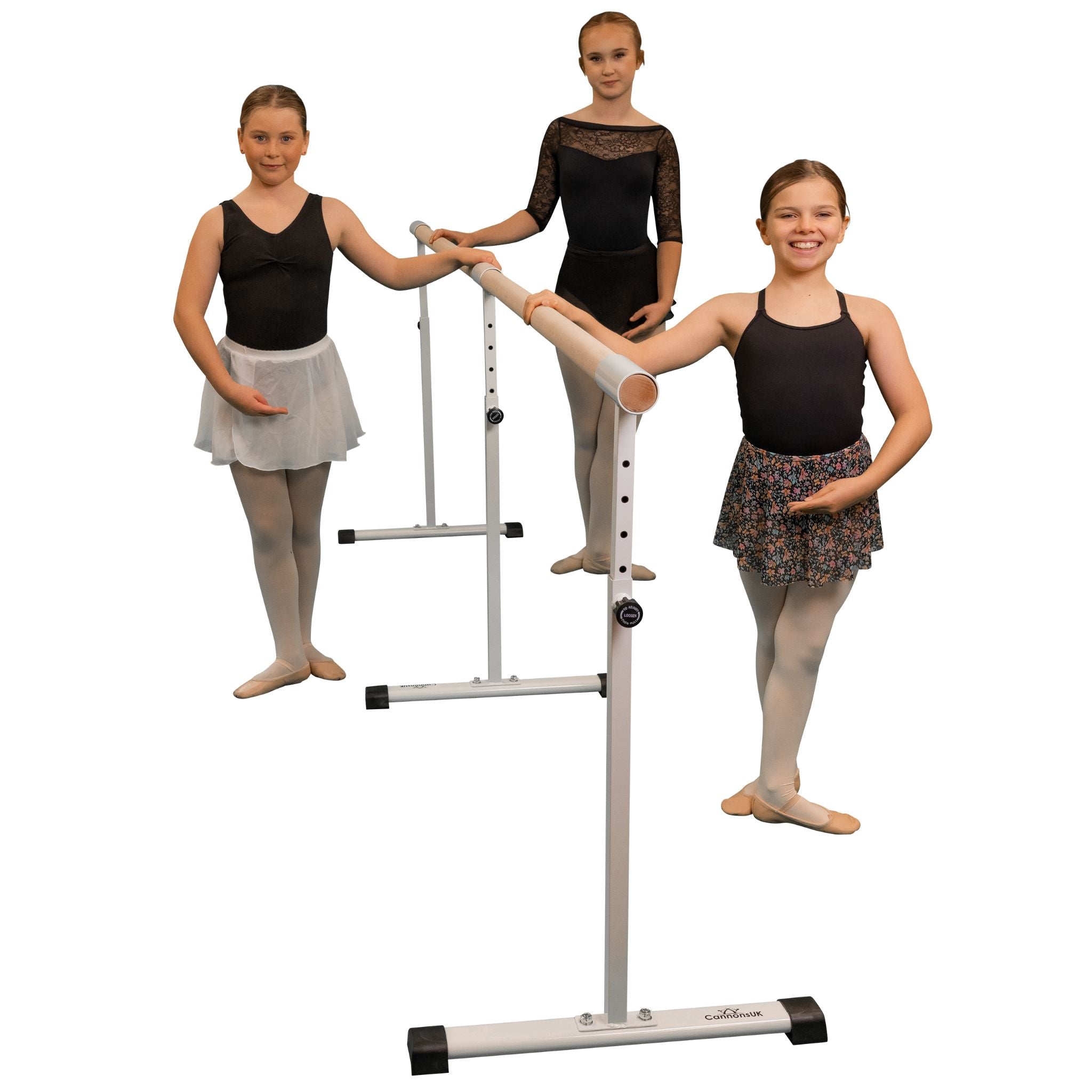 Crossbar close-up of white 150 cm barre
