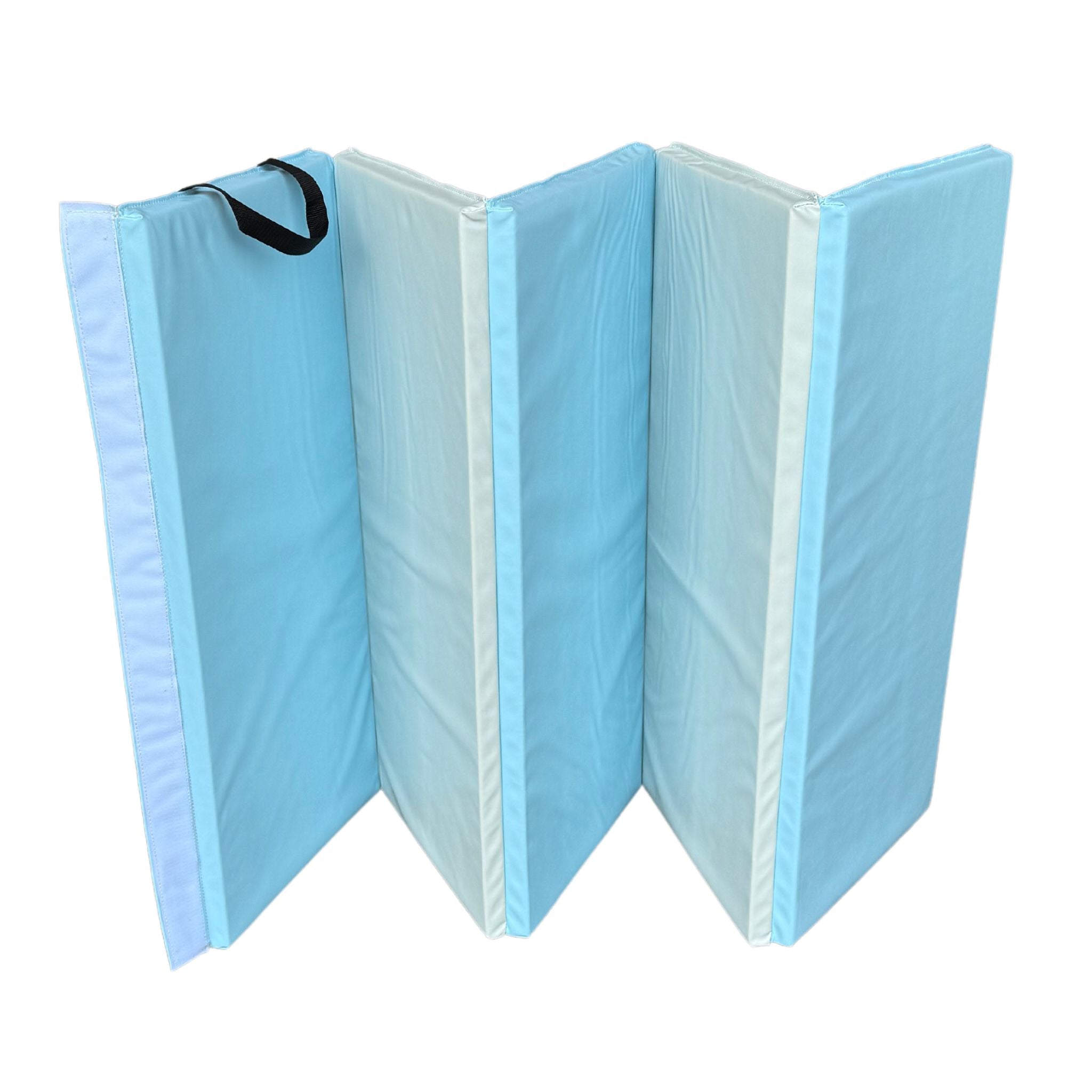 Blue 2-tone mat folded and stored
