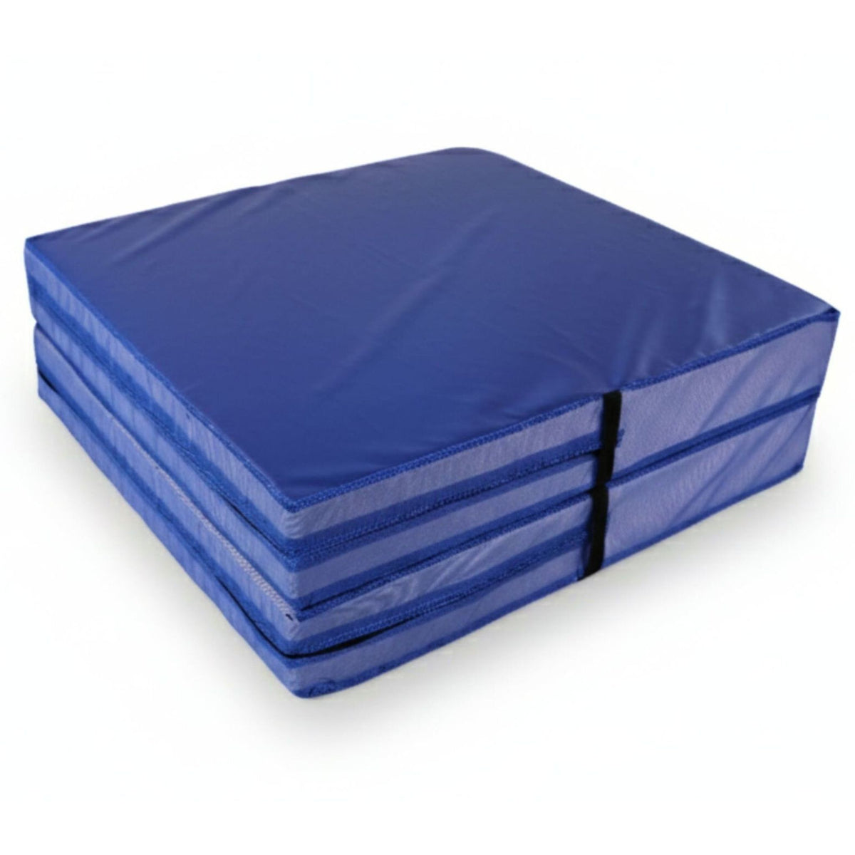 Close-up of Cannons UK crash mat vinyl cover and reinforced stitching