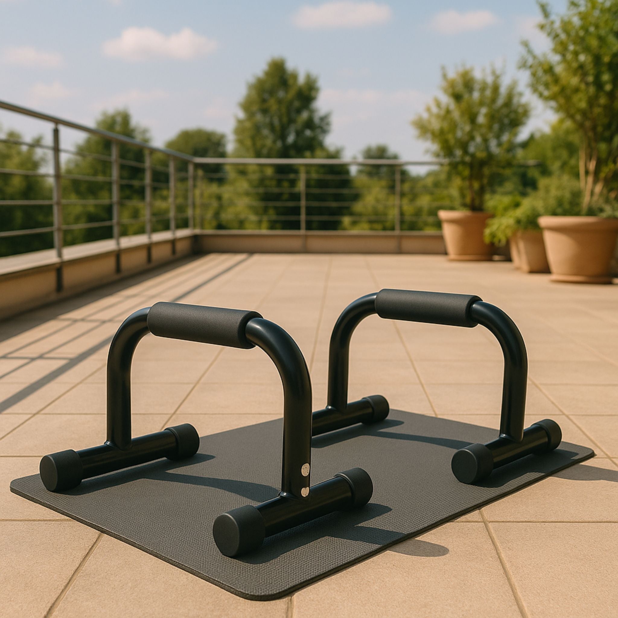 Non-slip parallel bars for L-sits, planche, and push-ups – Cannons UK fitness gear.