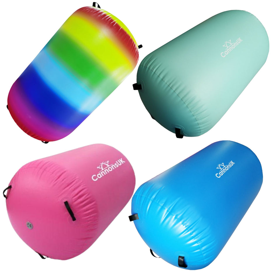 Air Rolls mixed colours — trio angled to show different diameters and carry handles.
