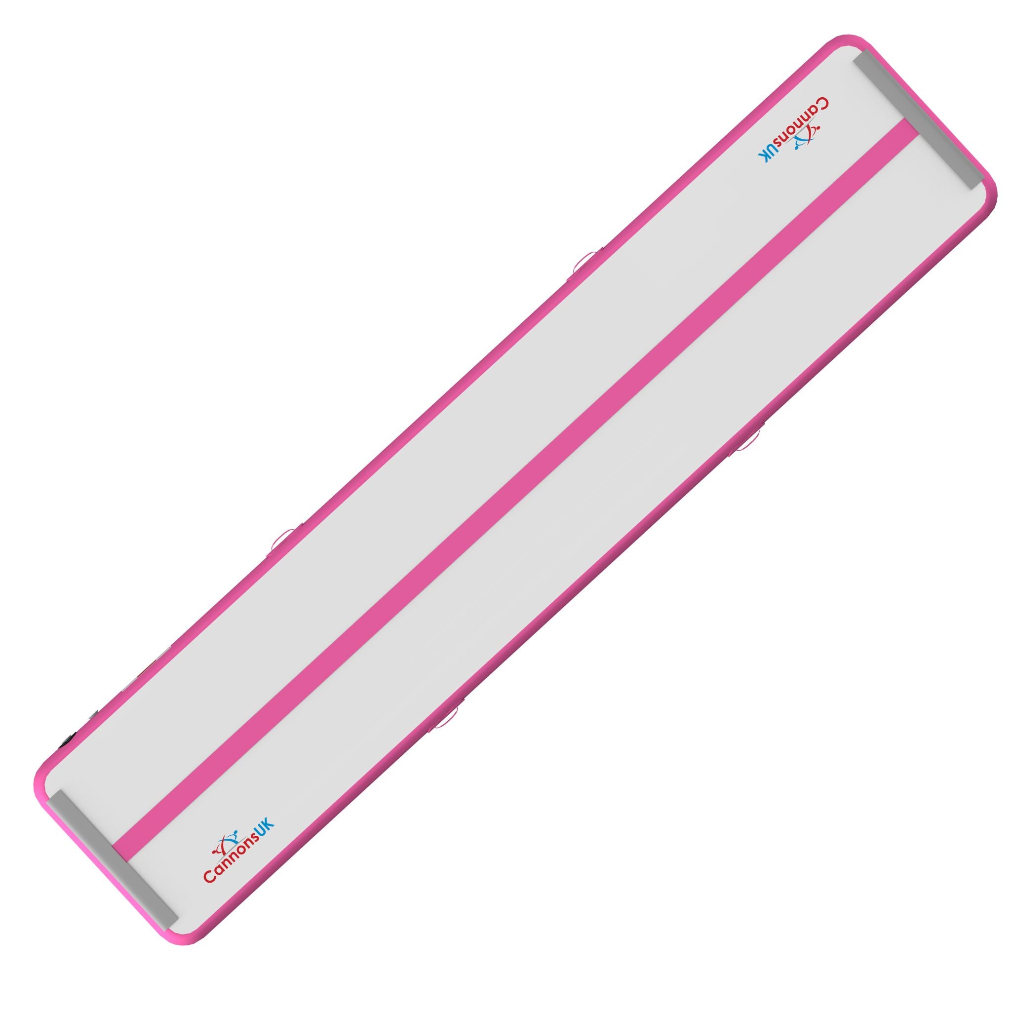 Air Track Pro 5 m × 1 m × 20 cm — pink rail/edge strip close-up (portrait crop) on white showing clean seam finish