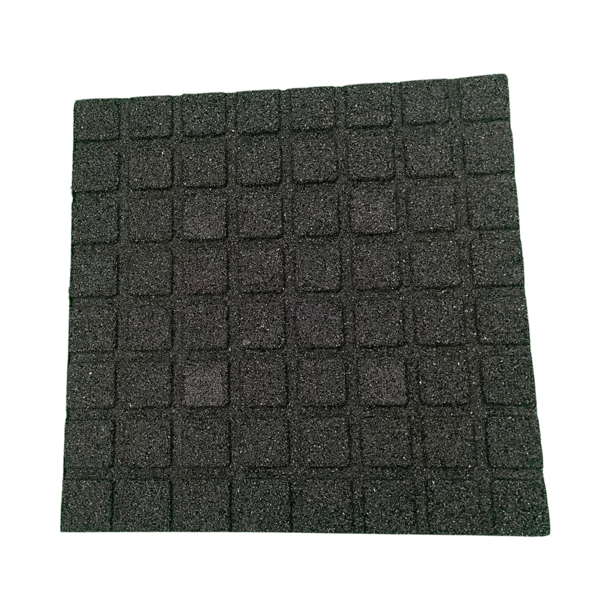 Black tile underside 50×50×20 mm — dowel-connector grid base for secure interlock