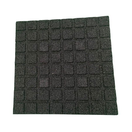 Black tile underside 50×50×20 mm — dowel-connector grid base for secure interlock