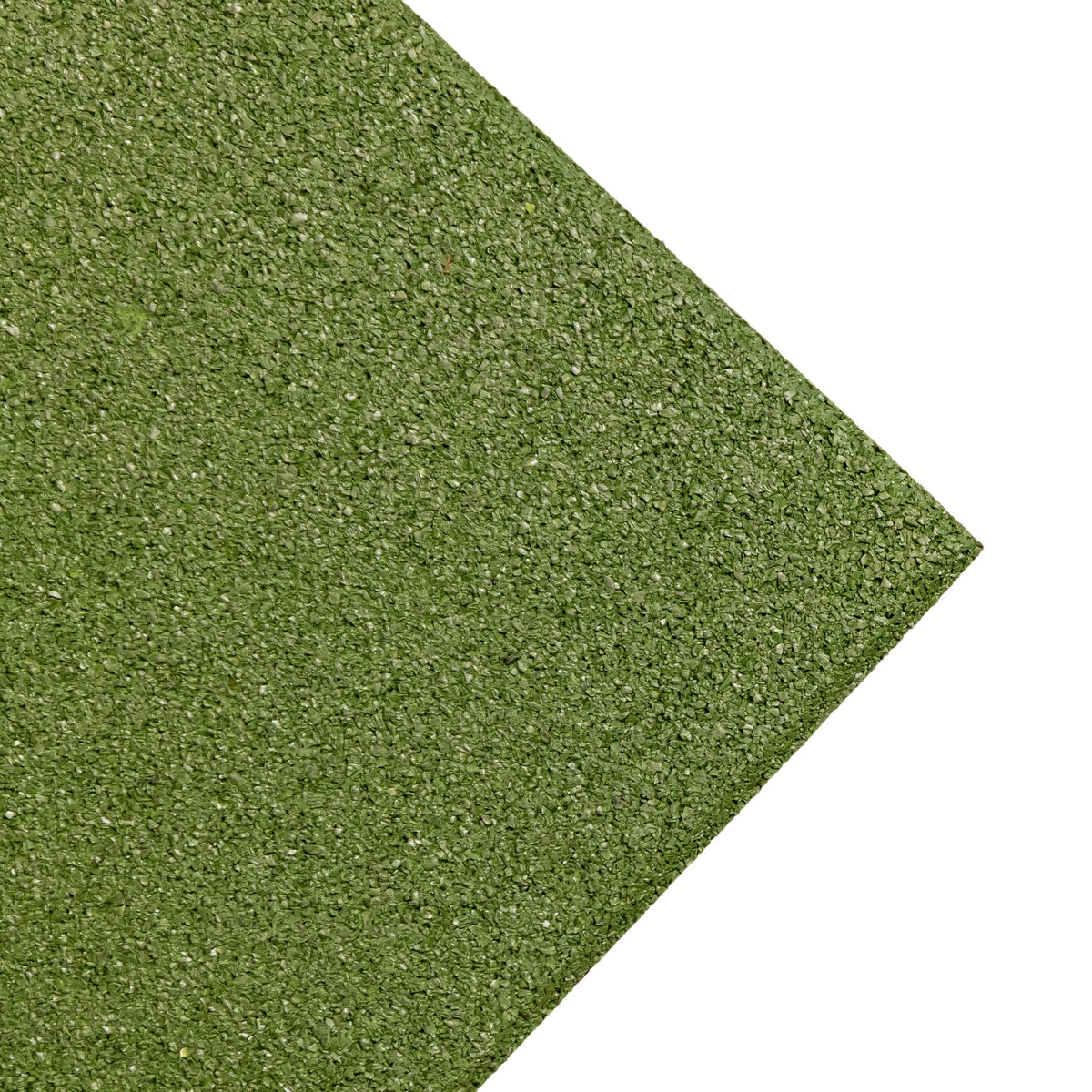 Green tile 50×50×20 mm — corner angle close-up; slip-resistant embossed finish