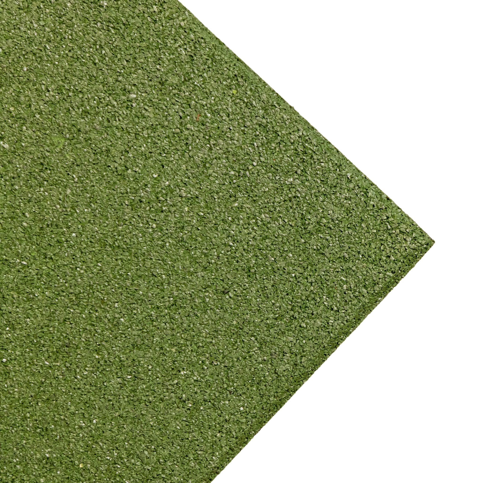 Green tile 50×50×20 mm — corner angle close-up; slip-resistant embossed finish