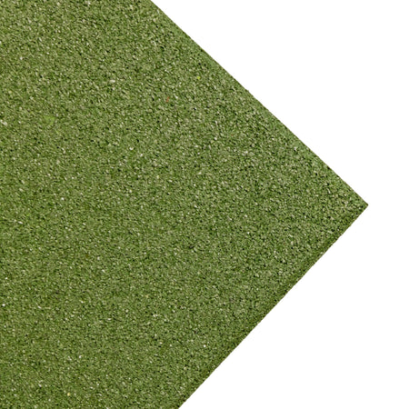 Green tile 50×50×20 mm — corner angle close-up; slip-resistant embossed finish
