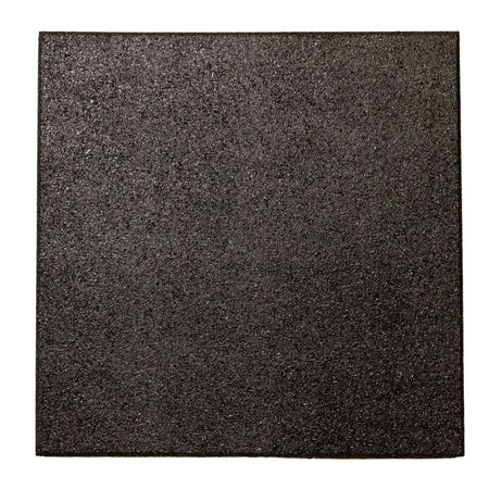Black tile — studio edge shot showing dense rubber compound.