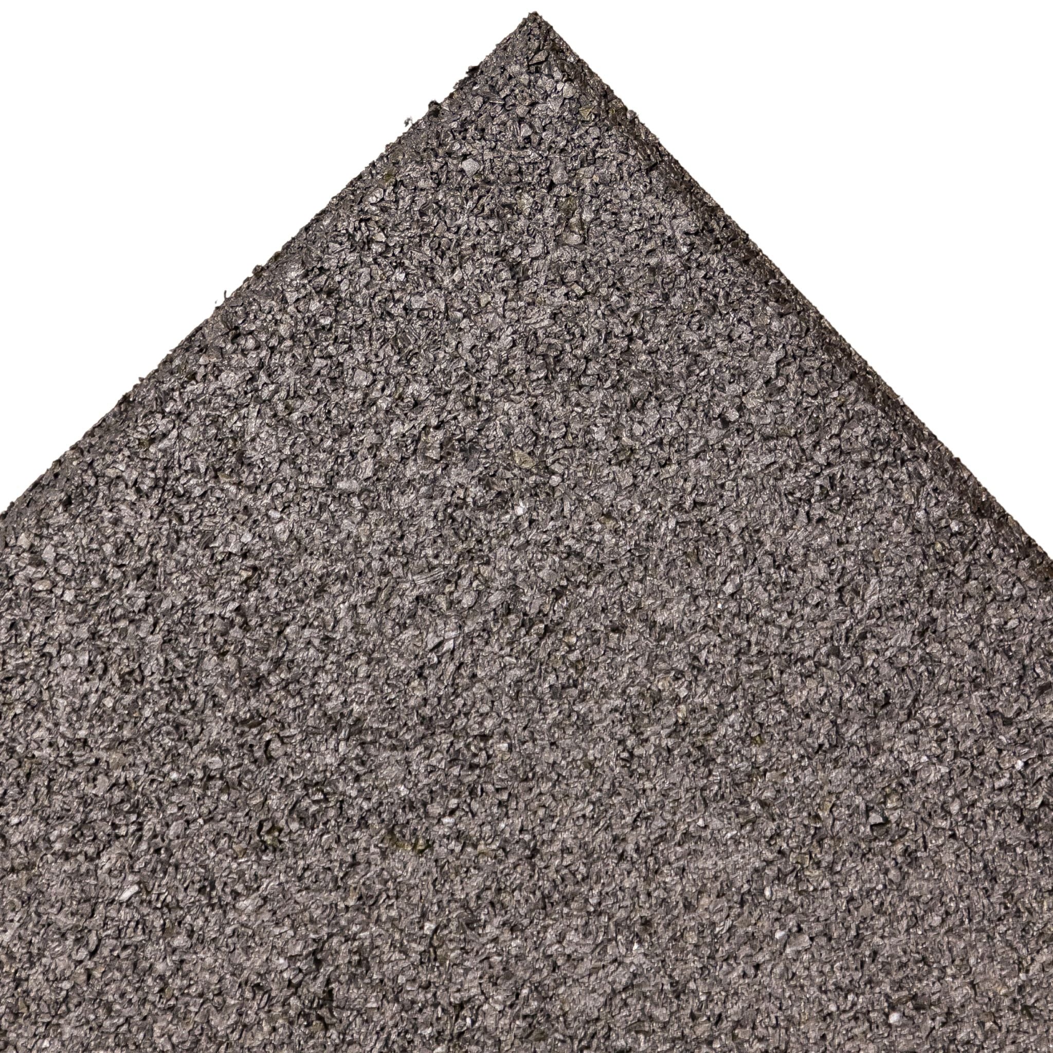 Grey tile — corner close-up of surface grain and radius.