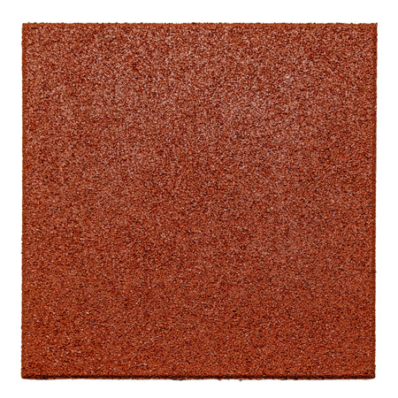 Red tile — studio top view with anti-slip surface emboss.