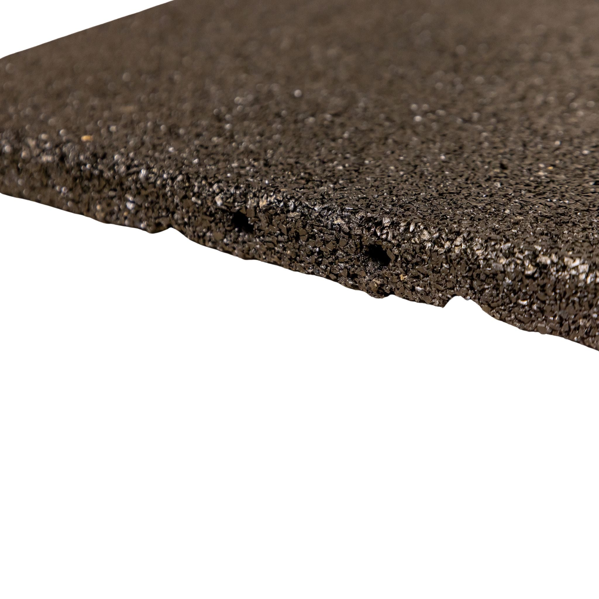 Side profile of black 20 mm tile — thickness and straight edge visible