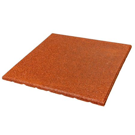 Full red tile top view 50×50×20 mm — bright colour for playground zoning