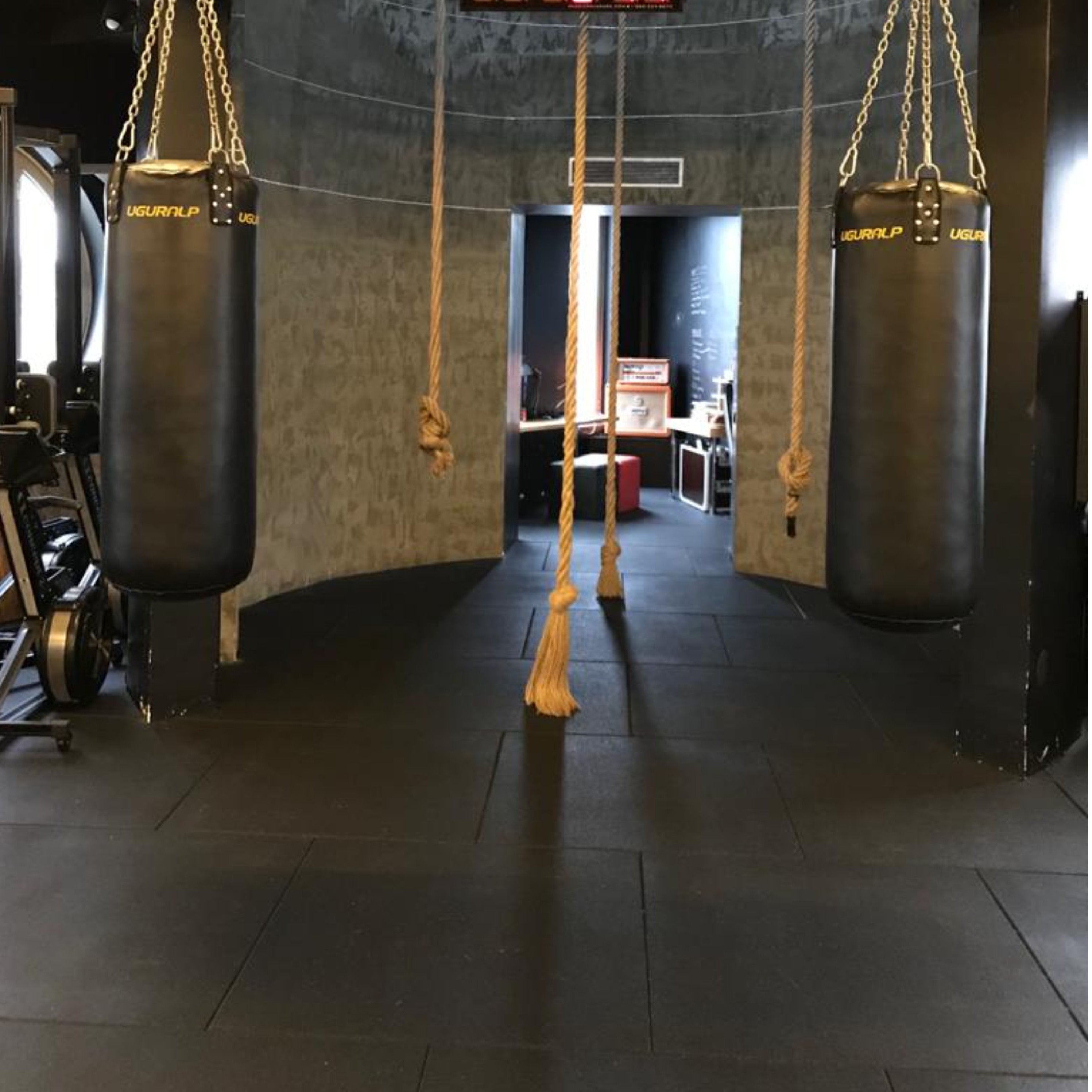 Flatline Pro Black Rubber Gym Flooring 1m x 1m x 20mm from Cannons UK, from just £24.49 m2 - Cannons UK