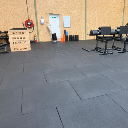 Flatline Pro Black Rubber Gym Flooring 1m x 1m x 20mm from Cannons UK, from just £24.49 m2 - Cannons UK