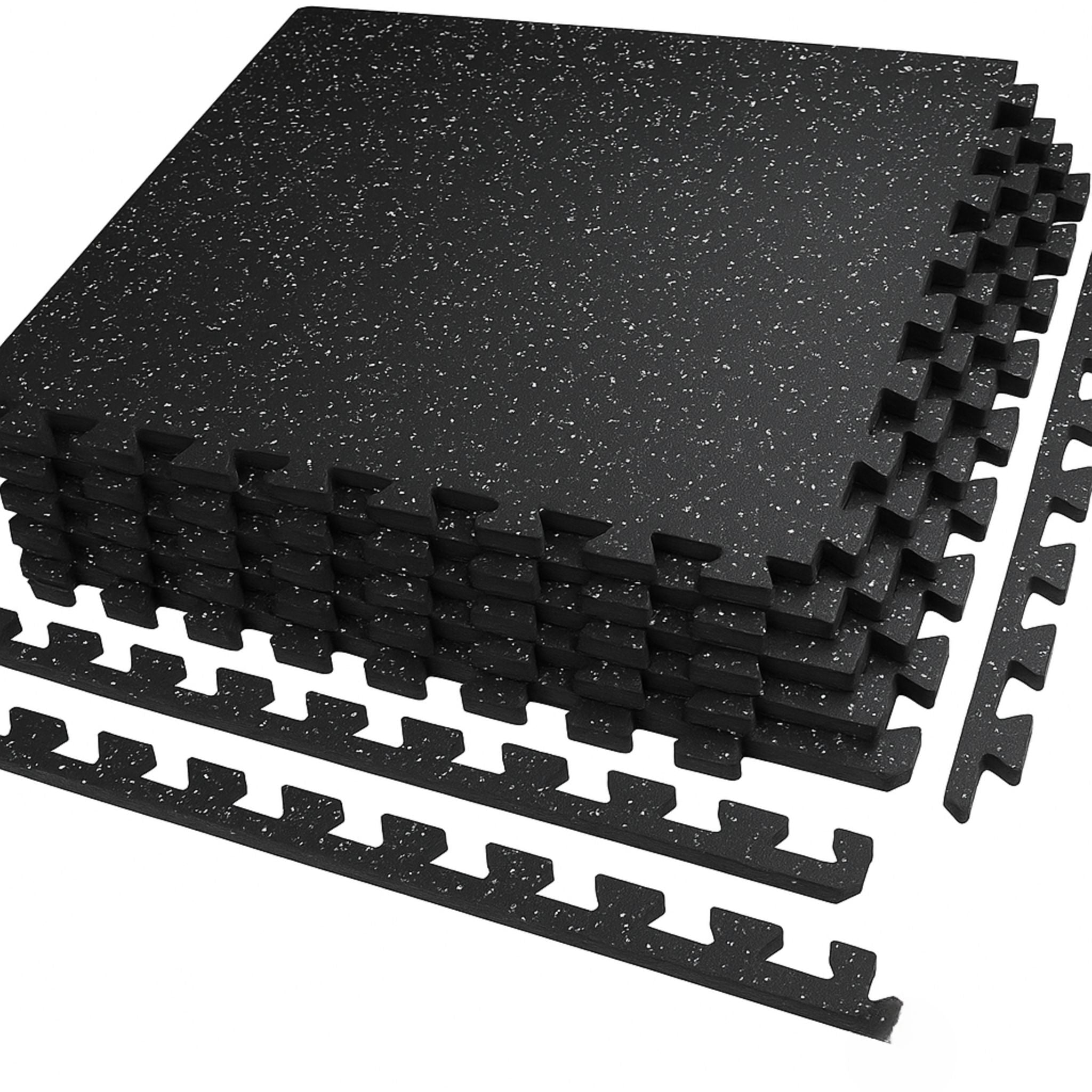 Fleck rubber gym flooring tile sample – 60 × 60 cm