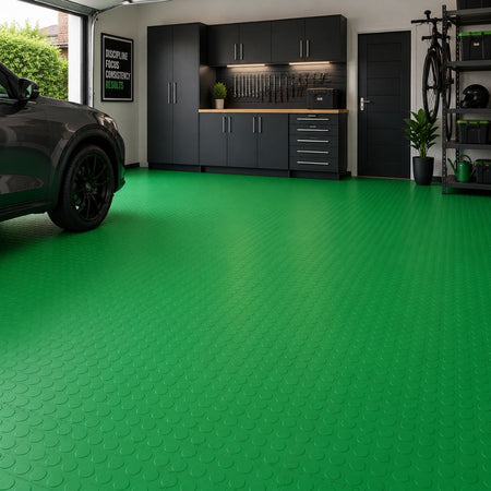 UltraLock green PVC garage floor