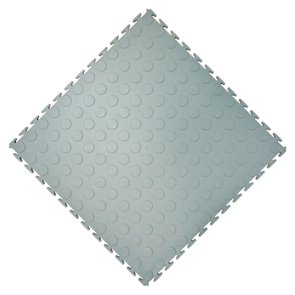UltraLock™ Solid PVC Coin Garage Tile 6mm | Heavy Duty Interlocking Garage Flooring