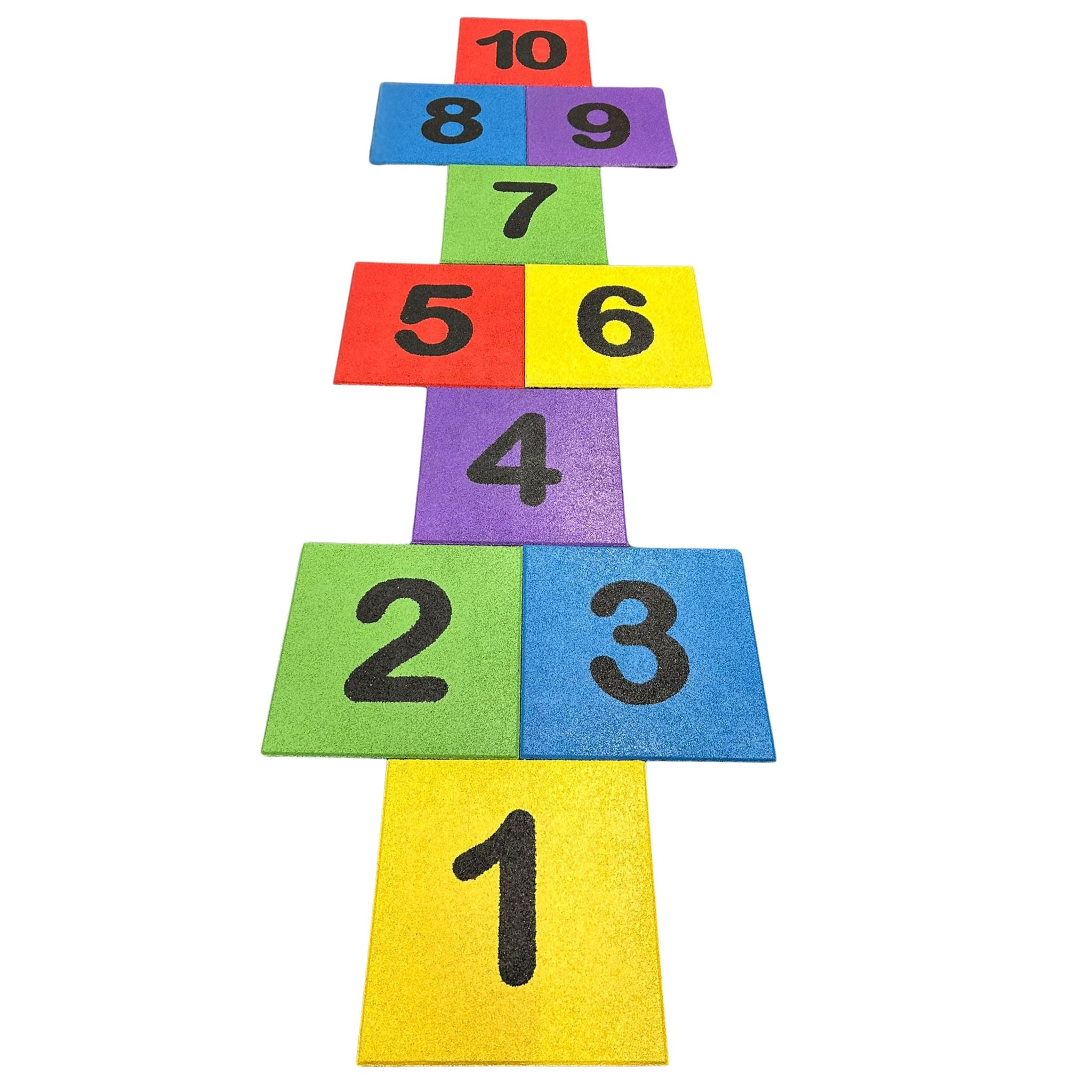 Hopscotch mat displayed against white background  

