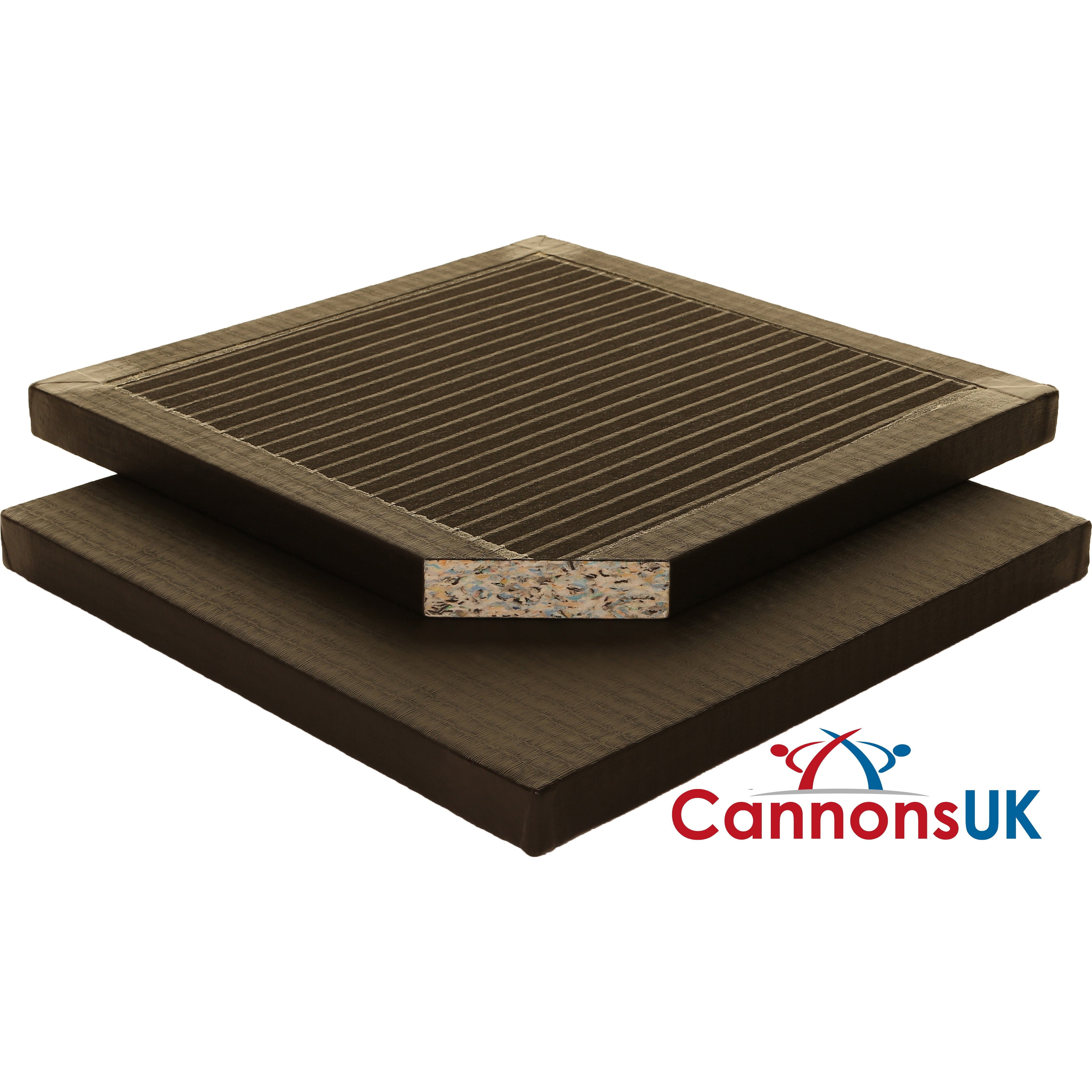 Black judo mat sample – white background  
