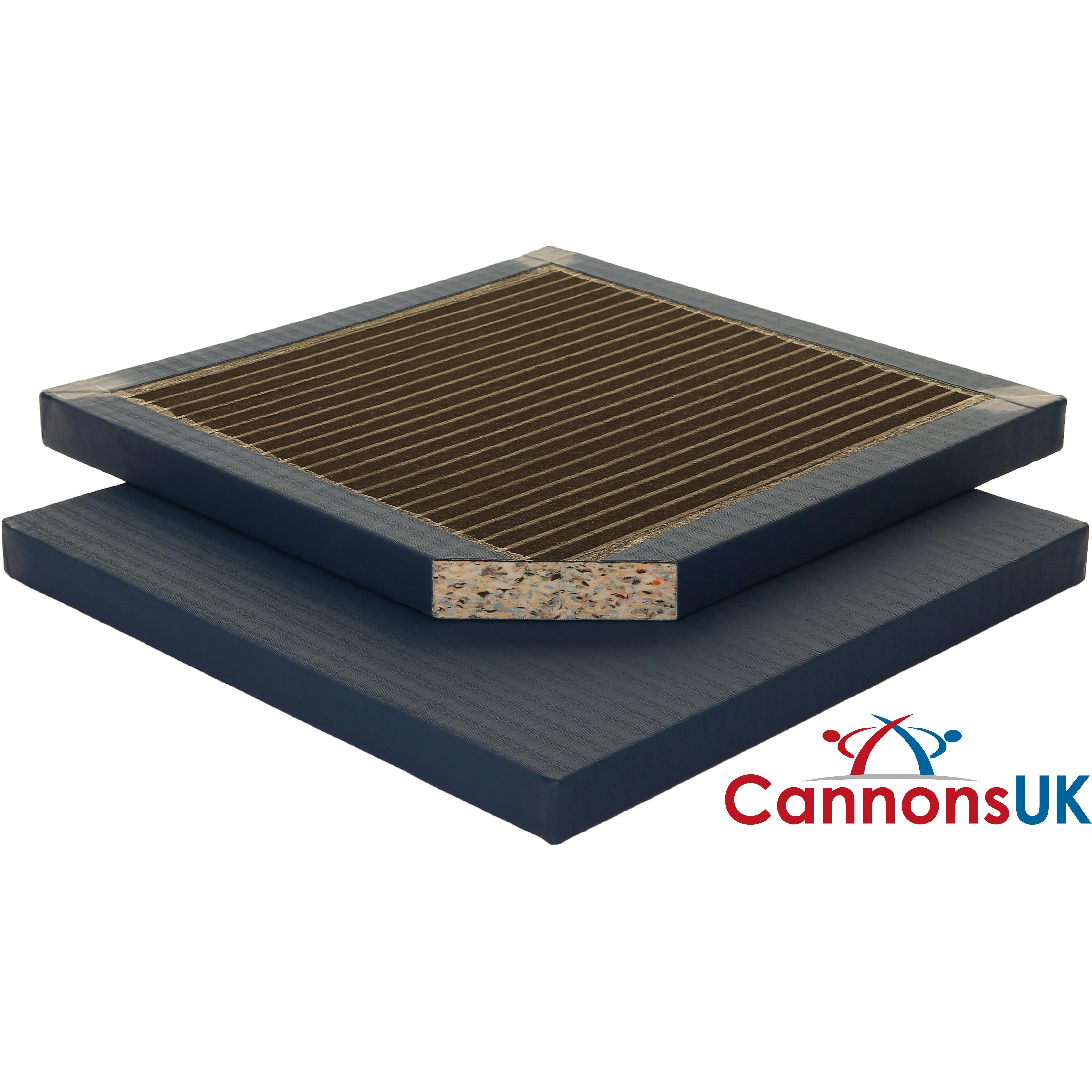 Blue judo mat sample – white background  
