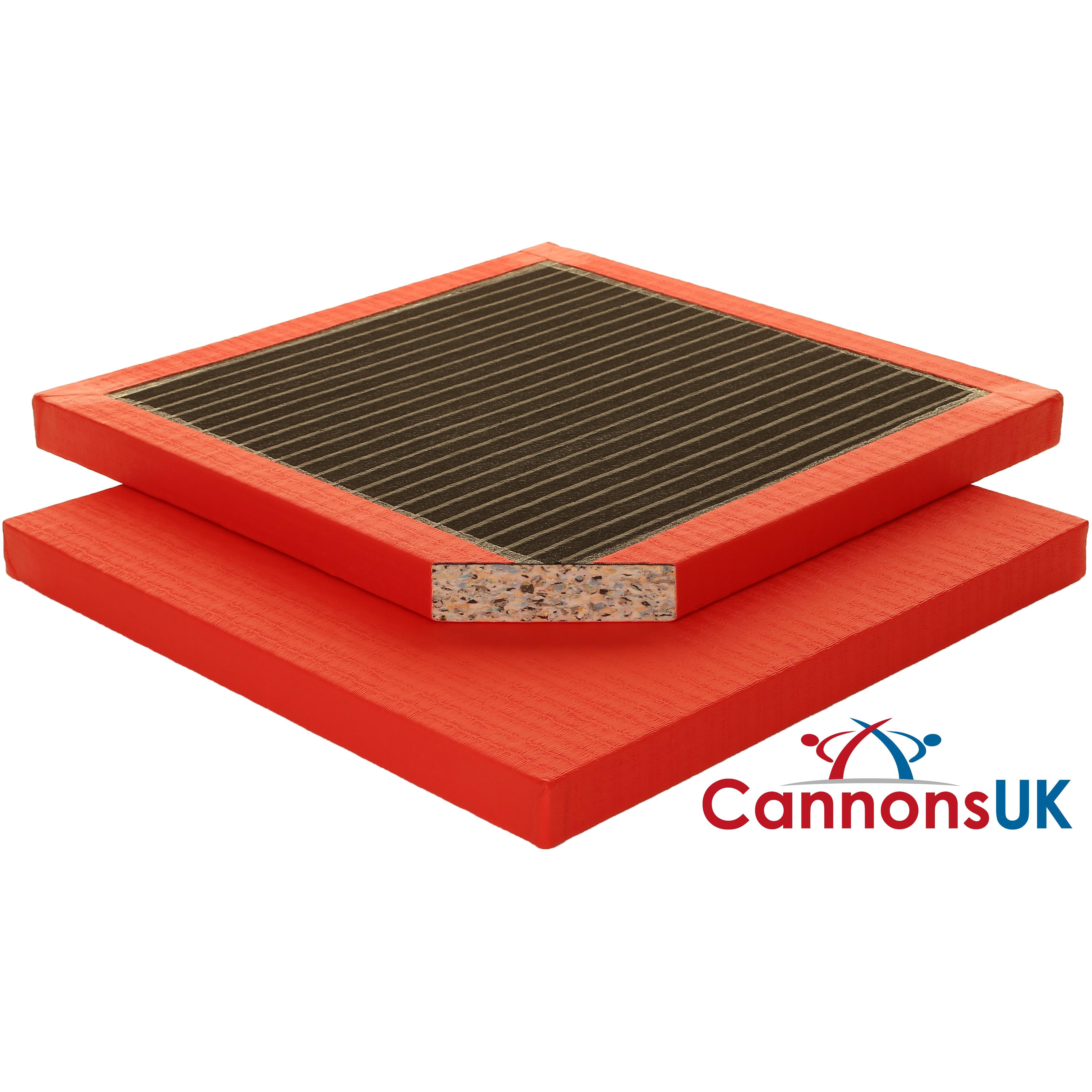Red judo mat sample – white background  
