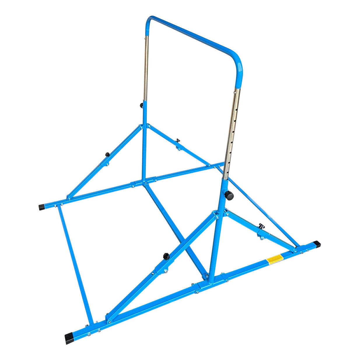 Blue Junior Pro bar used for basic gymnastics skills	