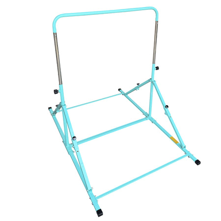 Close-up of green bar frame and locking knob
