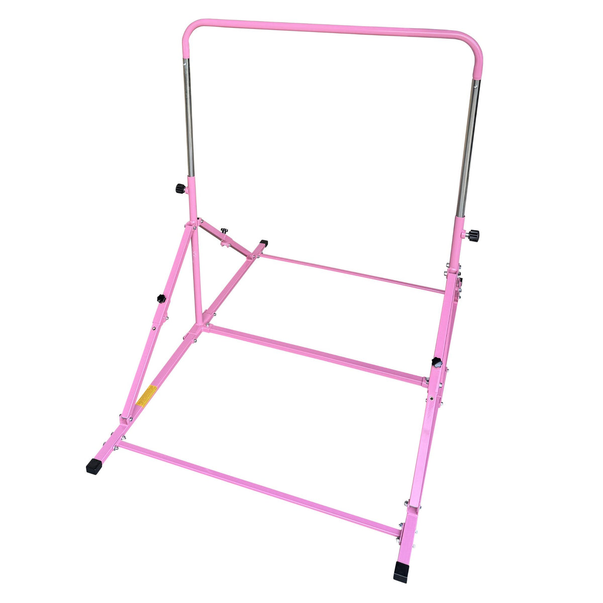 Close-up of pink bar frame and locking knob	