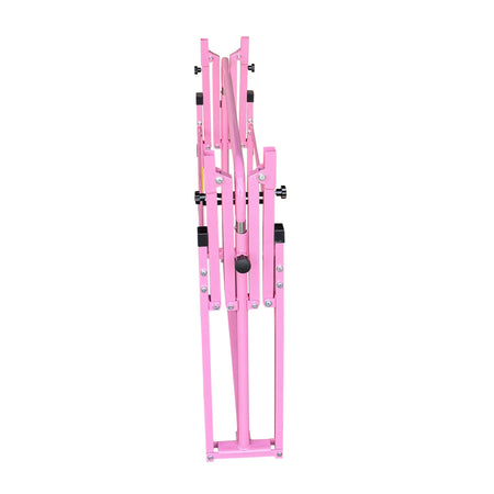 Child swinging on pink Junior Pro gymnastics bar	