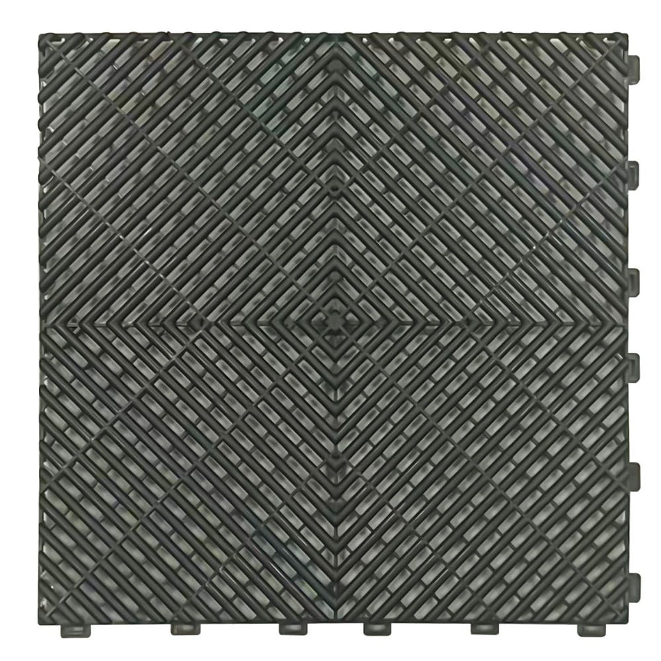 UltraLock Vented PP black garage tile