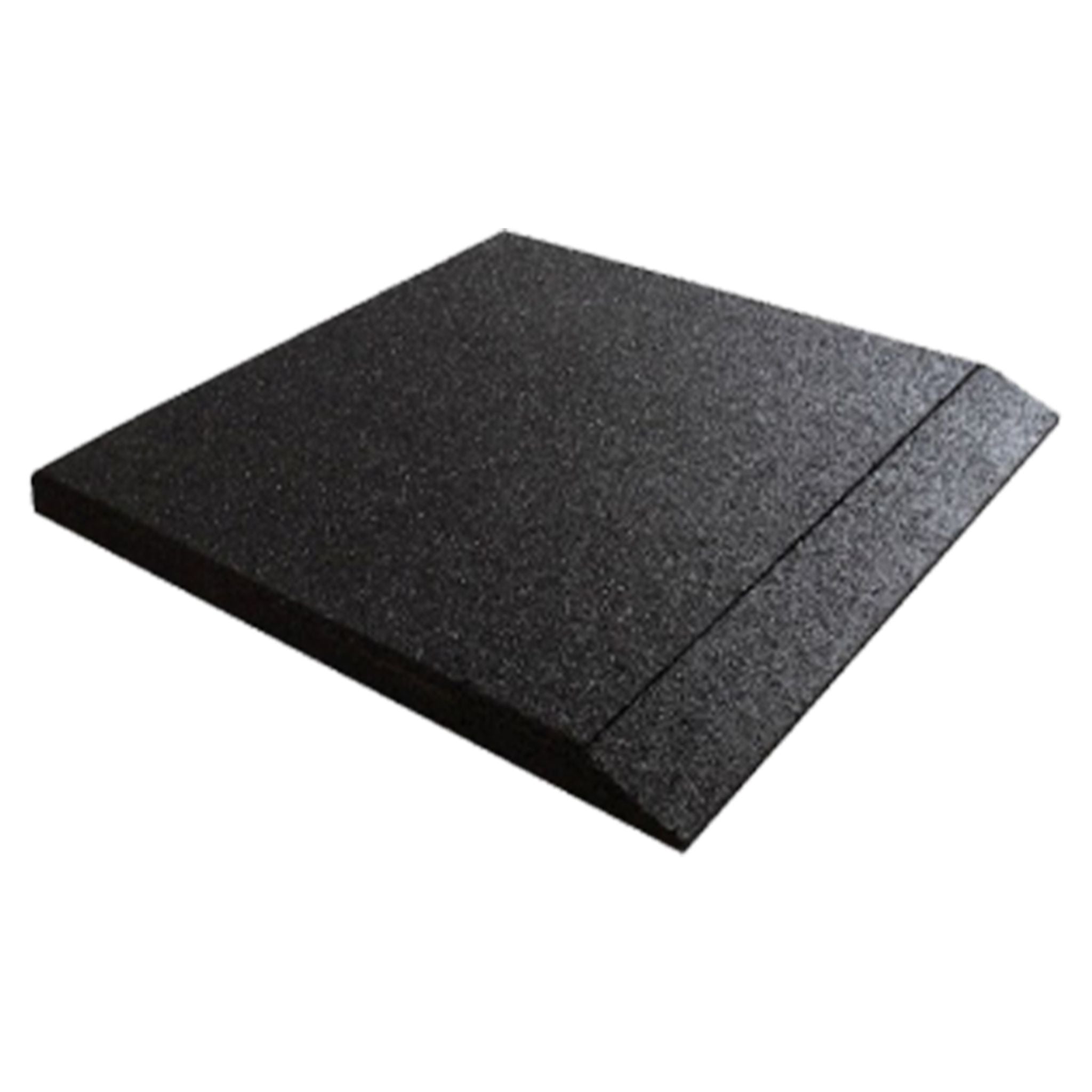Black rubber ramped edge strip – side view
