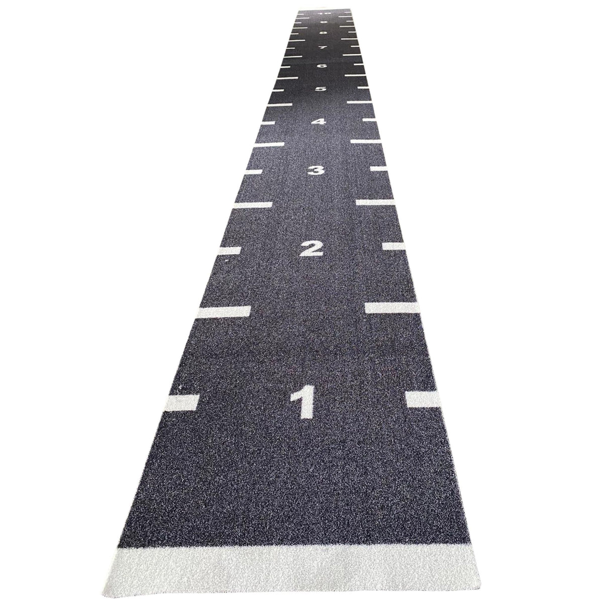 Gym running and sled track 10m x 1m – black version top view

