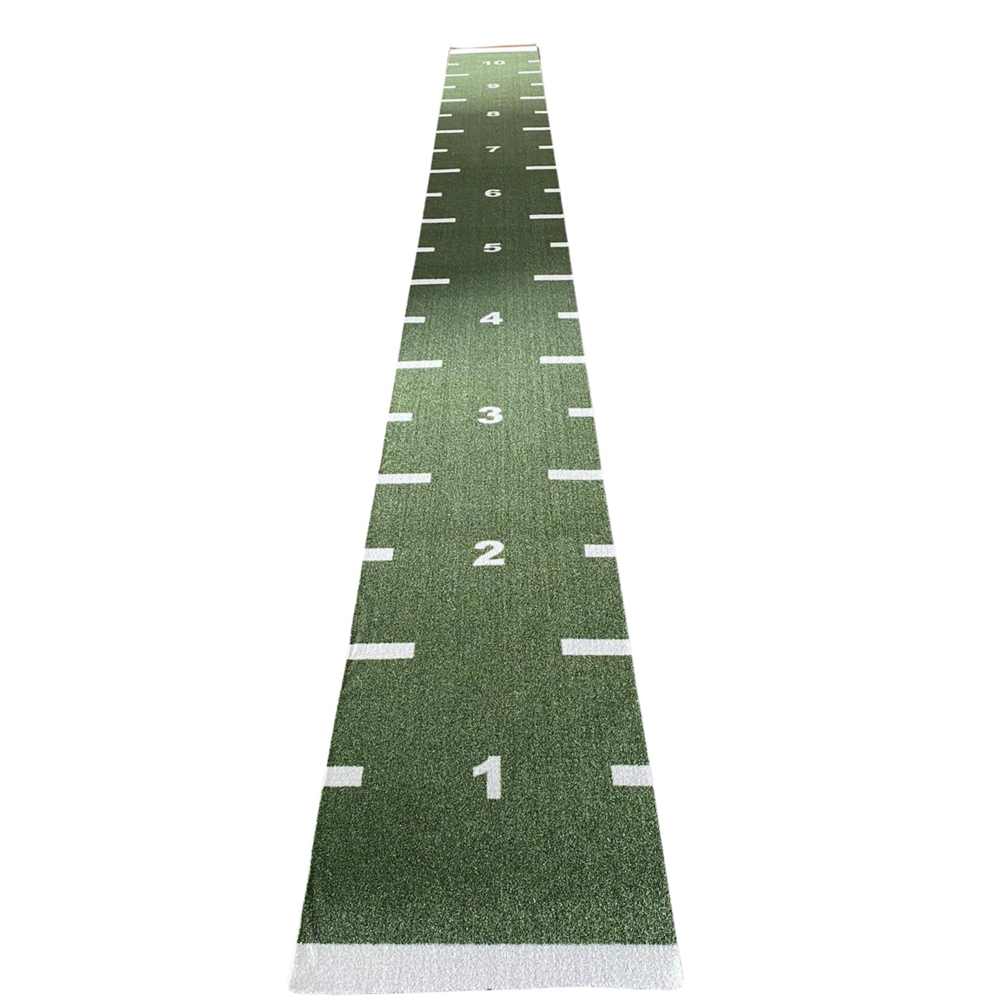 Gym running and sled track 10m x 1m – green version front view
