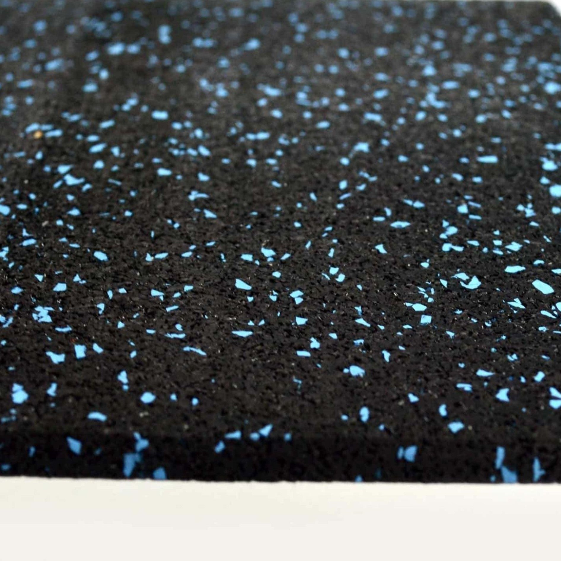 Close corner view of blue Smirna Series 10mm flooring  
