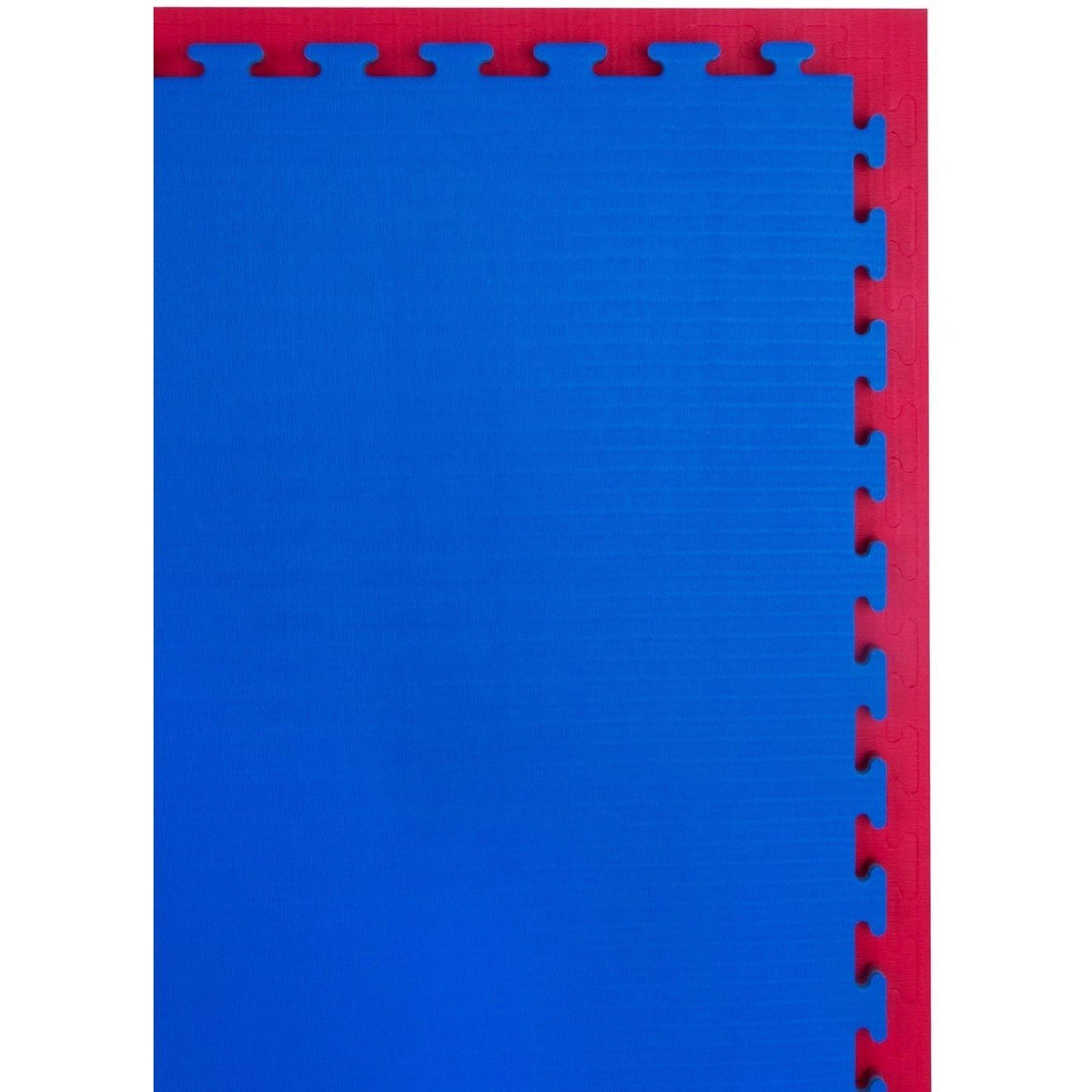 Reversible 20 mm tatami jigsaw mats – red and blue front view
