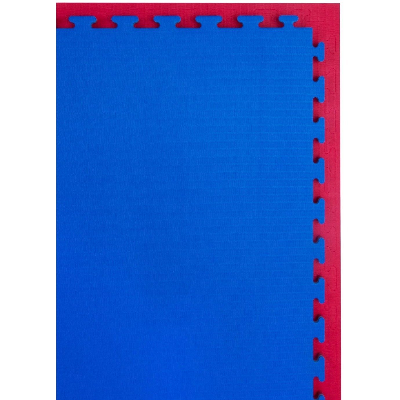 Reversible 20 mm tatami jigsaw mats – red and blue front view
